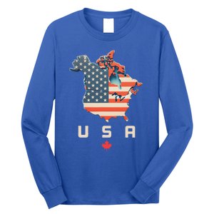 With Canada And Usa Map Annex America’S 51st State! Long Sleeve Shirt