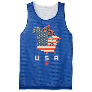 With Canada And Usa Map Annex America’S 51st State! Mesh Reversible Basketball Jersey Tank