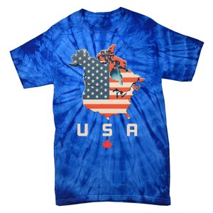 With Canada And Usa Map Annex America’S 51st State! Tie-Dye T-Shirt