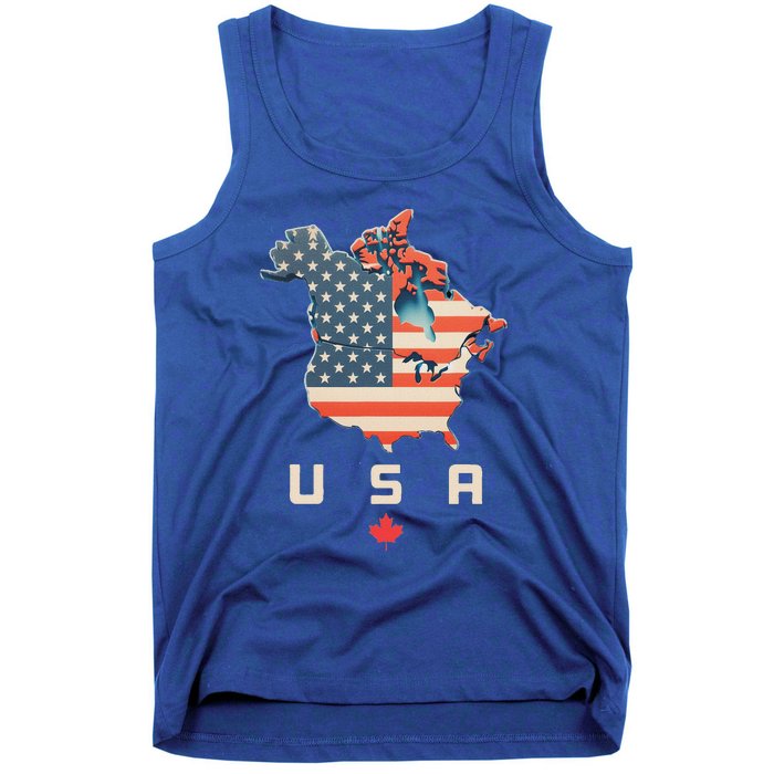 With Canada And Usa Map Annex America’S 51st State! Tank Top