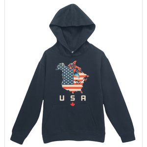 With Canada And Usa Map Annex America’S 51st State! Urban Pullover Hoodie