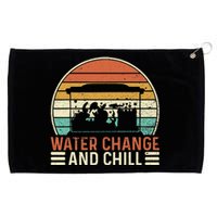 Water Change and Chill Fish Lover Funny Aquarist  Grommeted Golf Towel