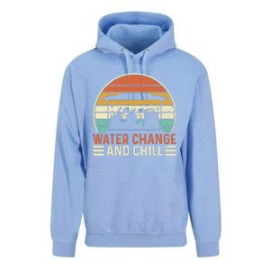 Water Change and Chill Fish Lover Funny Aquarist  Unisex Surf Hoodie