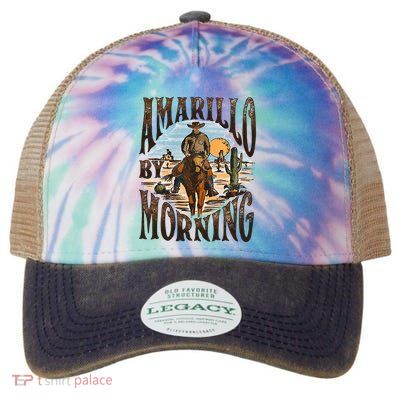 Western Cowboy Amarillo By Morning Country Music Legacy Tie Dye Trucker Hat
