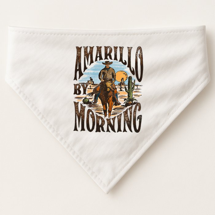 Western Cowboy Amarillo By Morning Country Music USA-Made Doggie Bandana