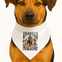 Western Cowboy Amarillo By Morning Country Music USA-Made Doggie Bandana