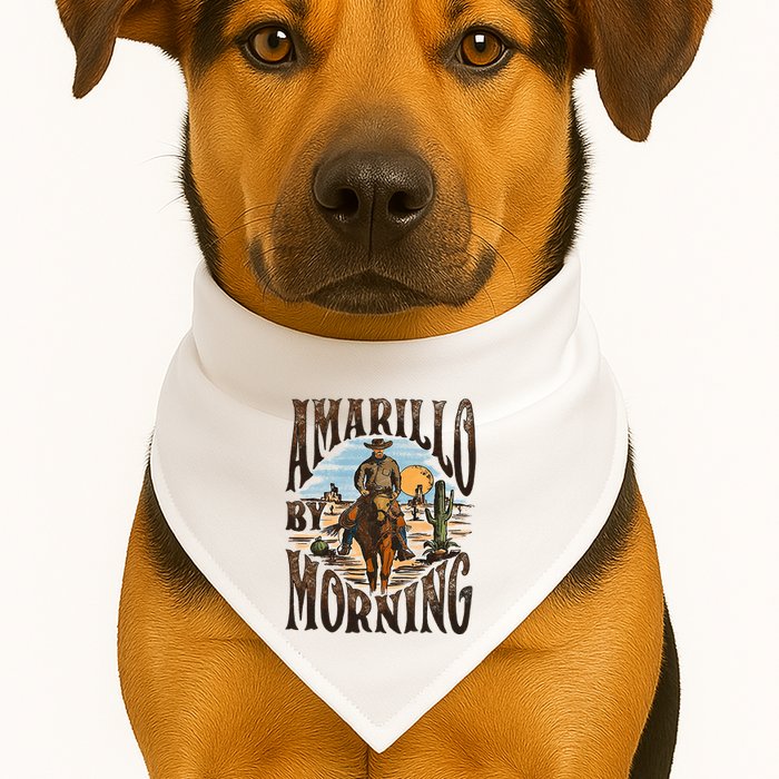 Western Cowboy Amarillo By Morning Country Music USA-Made Doggie Bandana