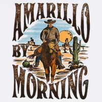 Western Cowboy Amarillo By Morning Country Music USA-Made Doggie Bandana