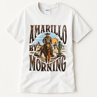 Western Cowboy Amarillo By Morning Country Music Tall T-Shirt