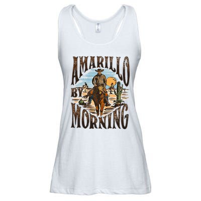 Western Cowboy Amarillo By Morning Country Music Ladies Essential Flowy Tank