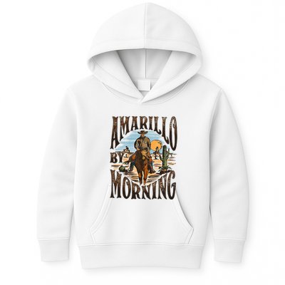 Western Cowboy Amarillo By Morning Country Music Kids Hoodie