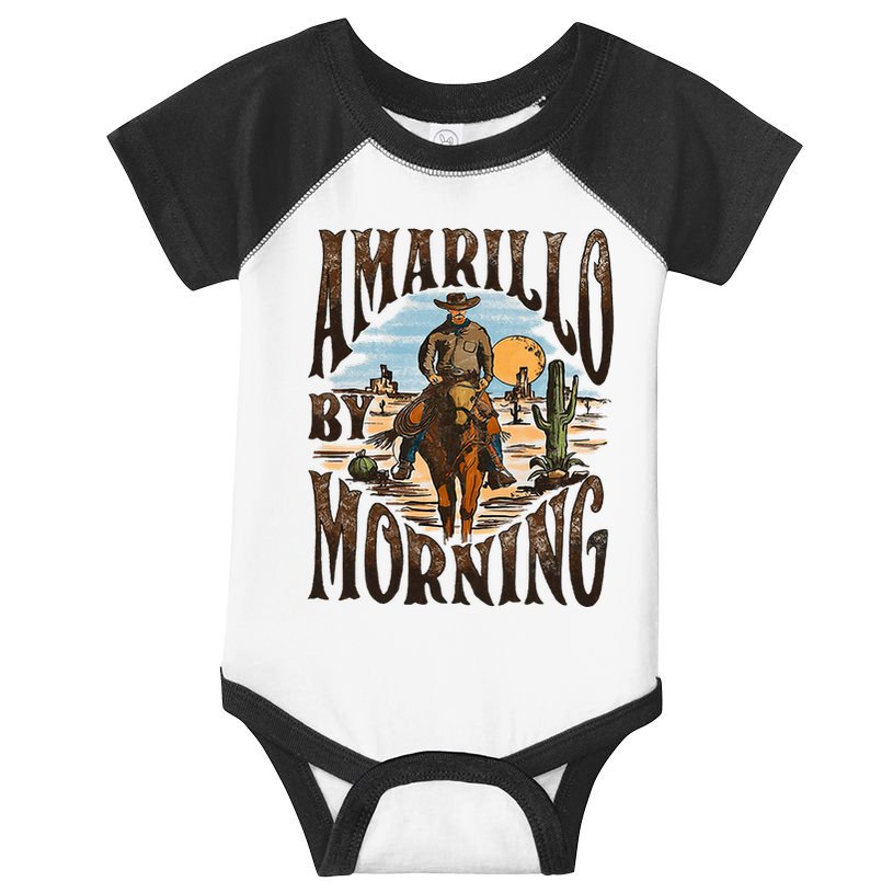 Western Cowboy Amarillo By Morning Country Music Infant Baby Jersey Bodysuit