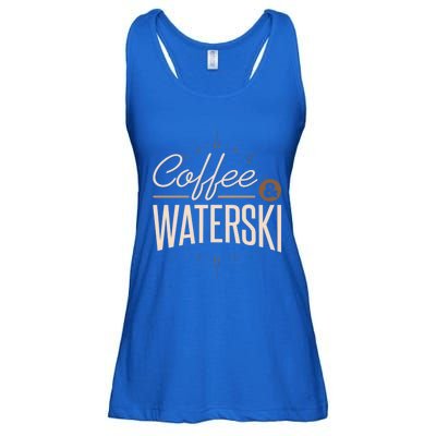 Waterskiing Coffee And Waterski Water Skiing Ski Meaningful Gift Ladies Essential Flowy Tank