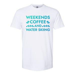 Weekends Coffee And Water Skiing Sayings Water Ski Quotes Gift Softstyle CVC T-Shirt