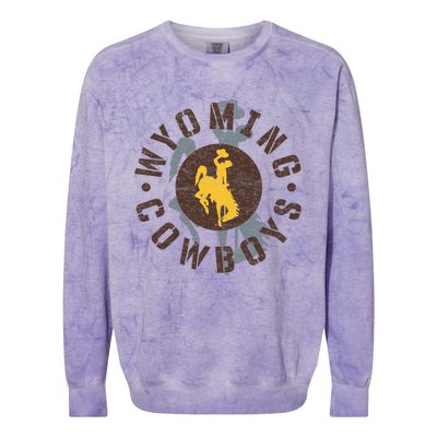 Wyoming Cowboys Apparel Roundup Funny Gift Colorblast Crewneck Sweatshirt