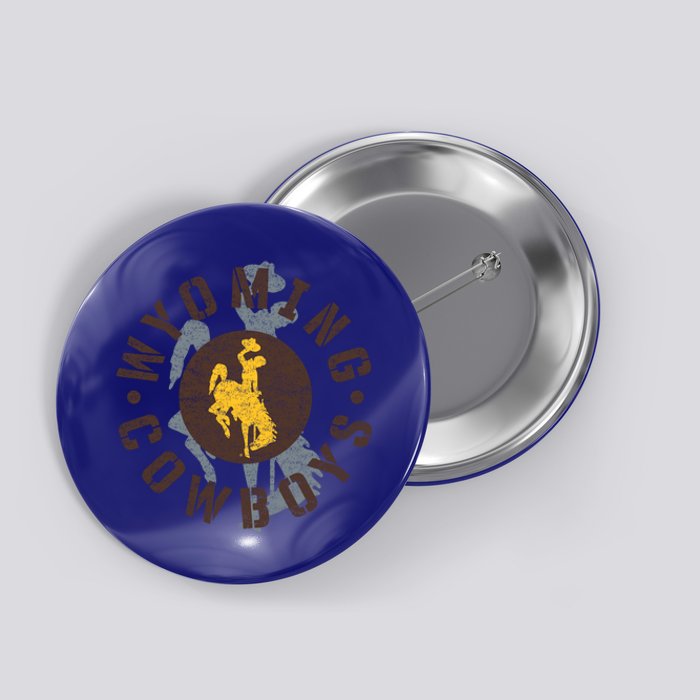 Wyoming Cowboys Apparel Roundup Funny Gift Button