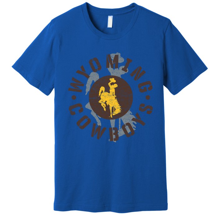 Wyoming Cowboys Apparel Roundup Funny Gift Premium T-Shirt