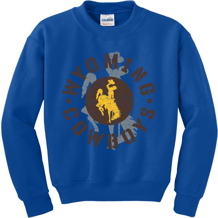 Wyoming Cowboys Apparel Roundup Funny Gift Kids Sweatshirt