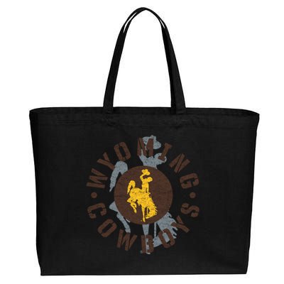 Wyoming Cowboys Apparel Roundup Funny Gift Cotton Canvas Jumbo Tote