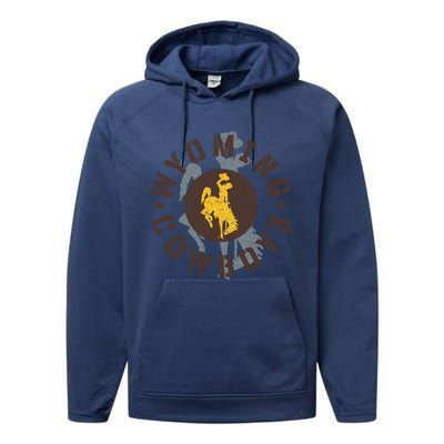 Wyoming Cowboys Apparel Roundup Funny Gift Performance Fleece Hoodie