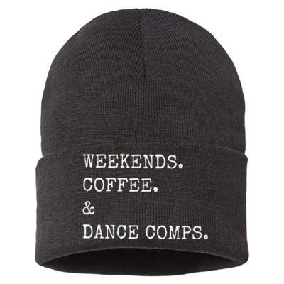 weekends coffee and dance comps Sustainable Knit Beanie