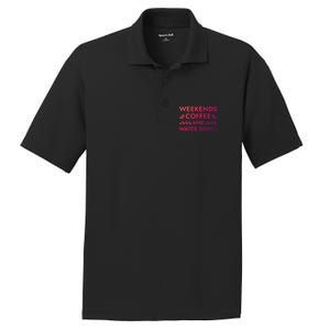 Weekends Coffee And Water Skiing Sayings Water Ski Quotes Gift PosiCharge RacerMesh Polo