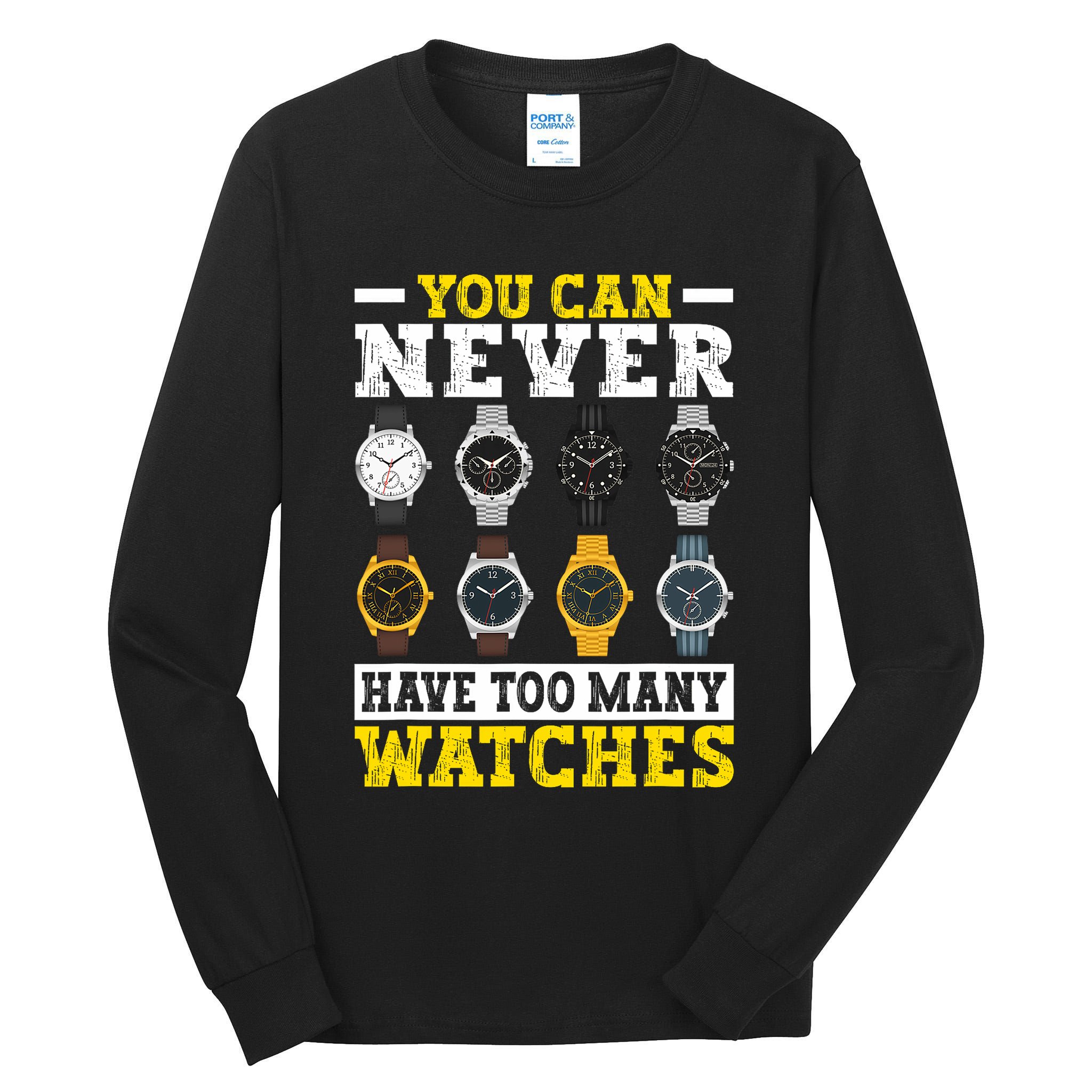 Watches Collector Addict Enthusiast Horologist Tall Long Sleeve T-Shirt