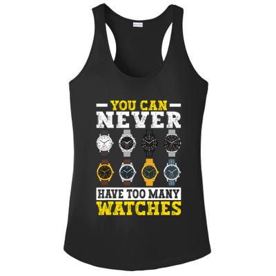 Watches Collector Addict Enthusiast Horologist Ladies PosiCharge Competitor Racerback Tank
