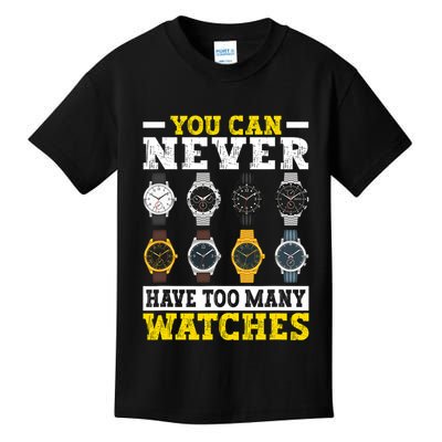Watches Collector Addict Enthusiast Horologist Kids T-Shirt
