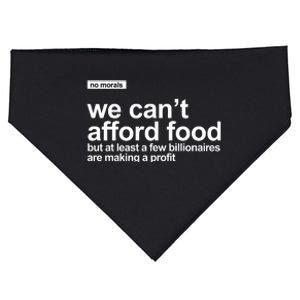 We Cant Afford Food Political Statement USA-Made Doggie Bandana