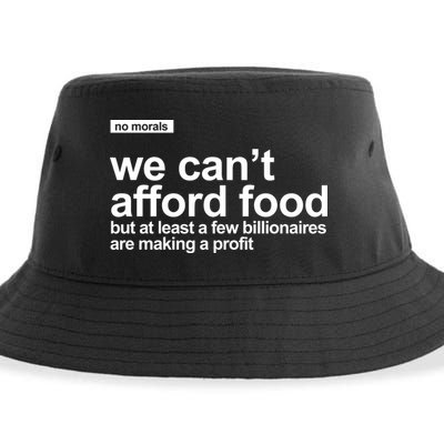 We Cant Afford Food Political Statement Sustainable Bucket Hat