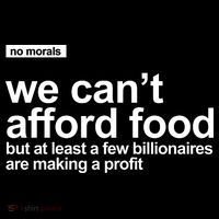 We Cant Afford Food Political Statement 7-Panel Snapback Hat