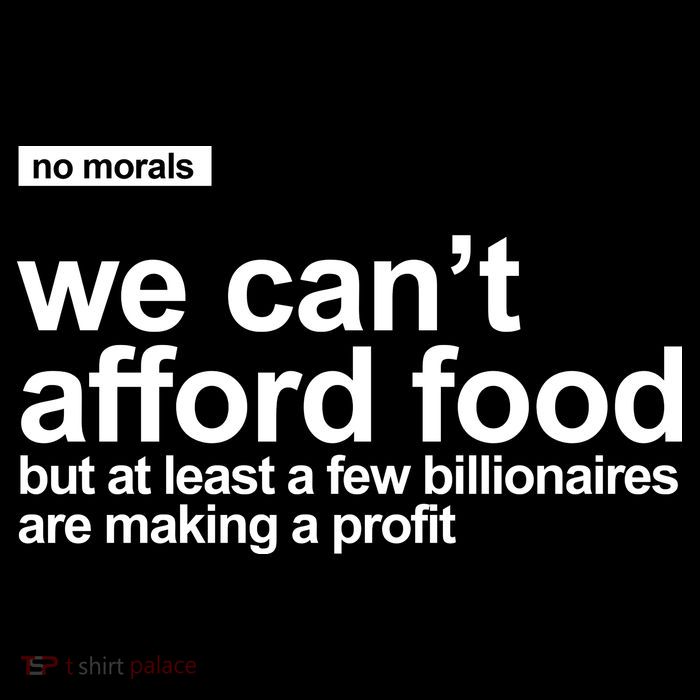 We Cant Afford Food Political Statement 7-Panel Snapback Hat