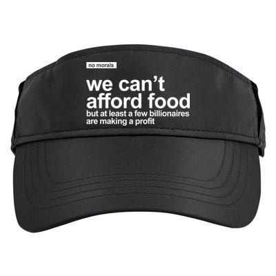 We Cant Afford Food Political Statement Adult Drive Performance Visor