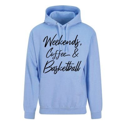 Weekends Coffee And Basketball Sports Fan Dad Basketball Mom Gift Unisex Surf Hoodie