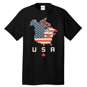 With Canada And Usa Map Annex America’S 51st State! Tall T-Shirt