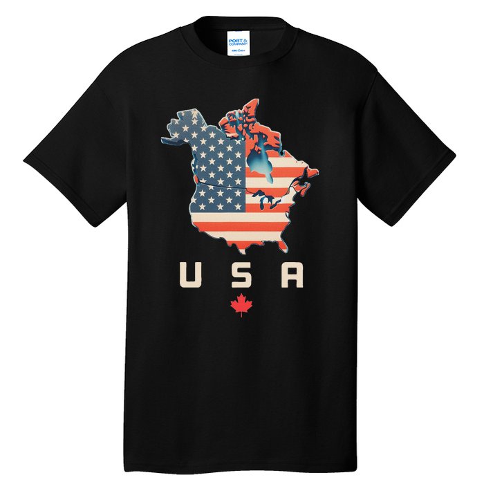 With Canada And Usa Map Annex America’S 51st State! Tall T-Shirt