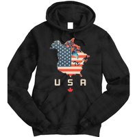 With Canada And Usa Map Annex America’S 51st State! Tie Dye Hoodie