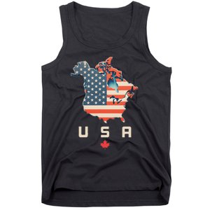 With Canada And Usa Map Annex America’S 51st State! Tank Top