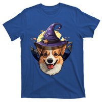 Witch Corgi Artwork Funny Halloween Corgi Gift T-Shirt