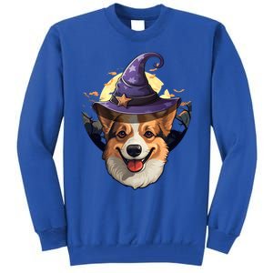 Witch Corgi Artwork Funny Halloween Corgi Gift Tall Sweatshirt