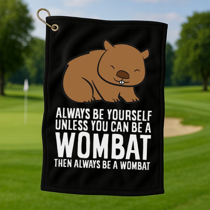 Wombat Costume Always Be Yourself Unless You Can Be A Wombat Golf Towel