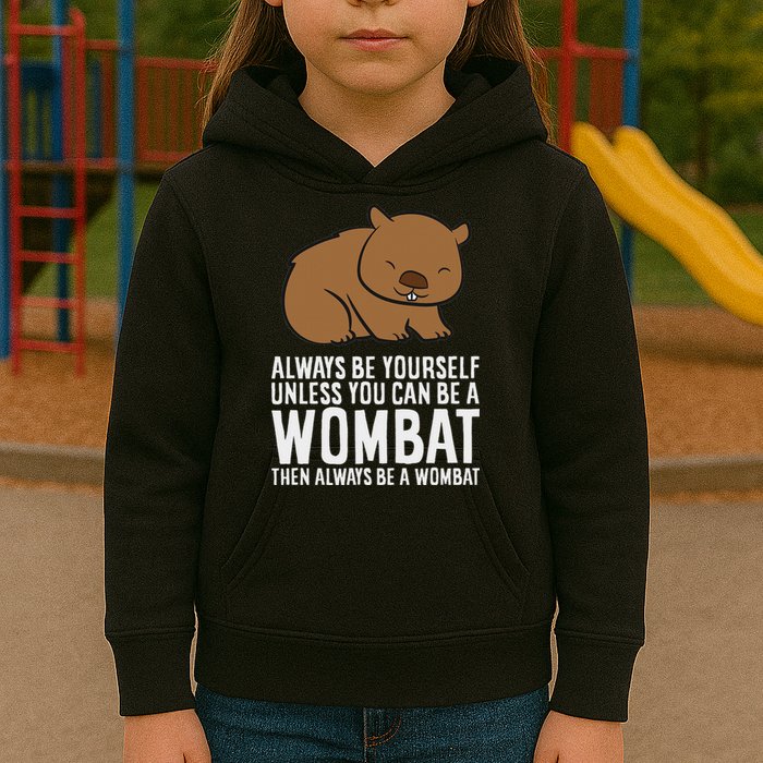 Wombat Costume Always Be Yourself Unless You Can Be A Wombat Kids Hoodie