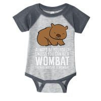 Wombat Costume Always Be Yourself Unless You Can Be A Wombat Infant Baby Jersey Bodysuit