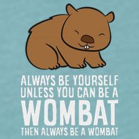 Wombat Costume Always Be Yourself Unless You Can Be A Wombat Sueded Cloud Jersey T-Shirt