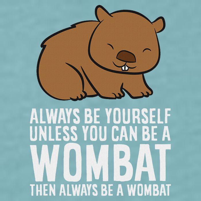 Wombat Costume Always Be Yourself Unless You Can Be A Wombat Sueded Cloud Jersey T-Shirt