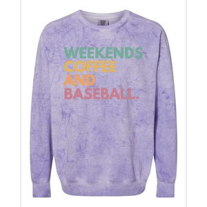 Weekends Coffee And Baseball Colorblast Crewneck Sweatshirt