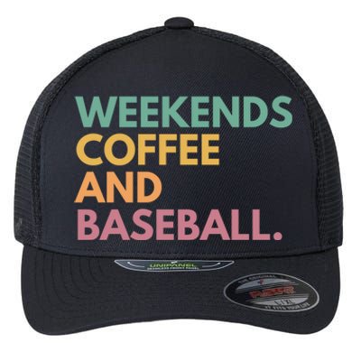 Weekends Coffee And Baseball Flexfit Unipanel Trucker Cap