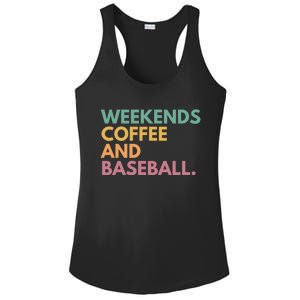 Weekends Coffee And Baseball Ladies PosiCharge Competitor Racerback Tank