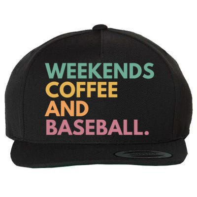 Weekends Coffee And Baseball Wool Snapback Cap